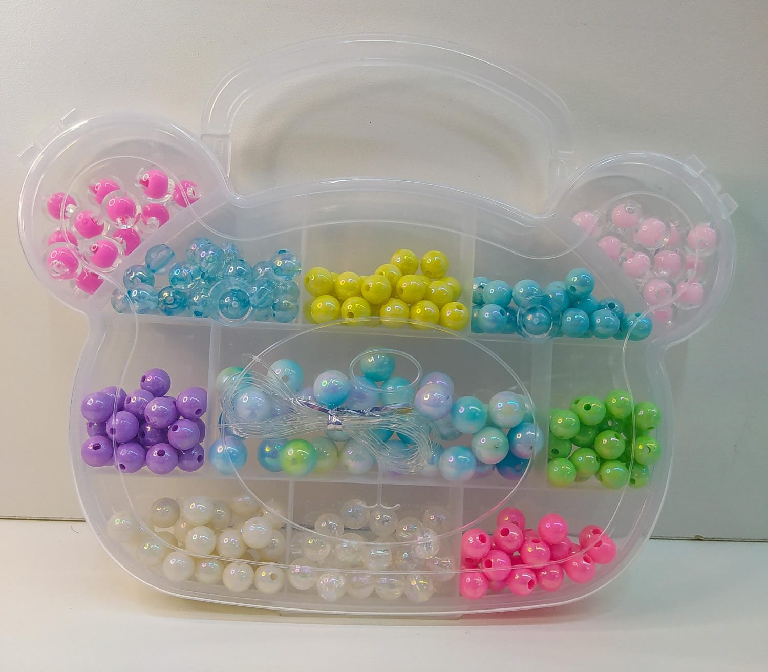 Kit de Miçangas Para Pulseiras Maleta Ursinho Maleta Infantil Cores Variadas - Imagem 3